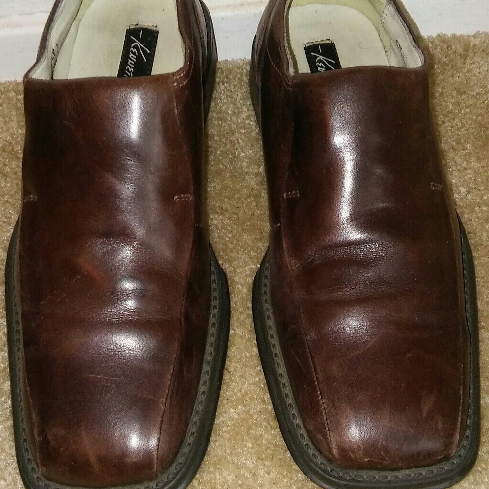 Men$ Kenneth Cole NY Sleek Racing Brown Leather Dr